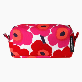 Marimekko Cosmetic Bag Red Mini Unikko Tiise Red H9 x 7 x 21 cm