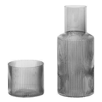 Ferm Living Smoked Grey Small Carafe With Lid