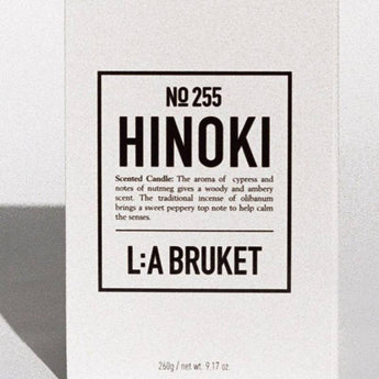 L:A BRUKET - 255 Scented Candle Hinoki 260g