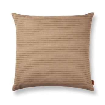 Ferm Living Brown Cotton Cushion Cover Lines 50x50