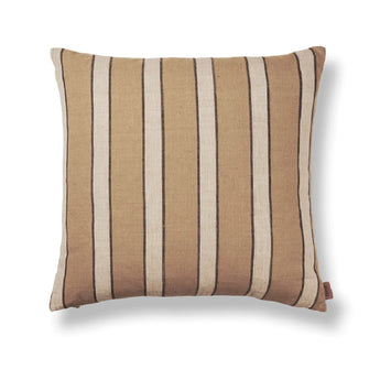 Ferm Living Brown Cotton Cushion Cover Stripe 50x50