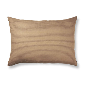 Ferm Living Brown Cotton Cushion Lines 60x80