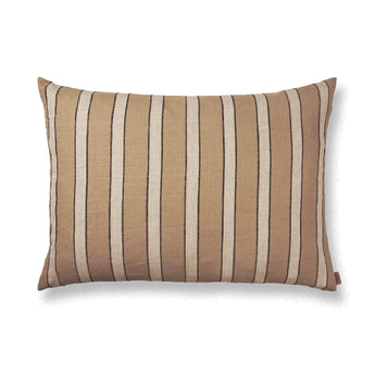 Ferm Living Brown Cotton Cushion Stripe 60x80