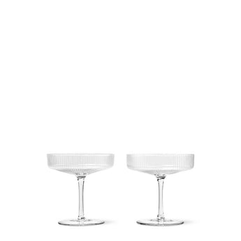 Ferm Living Clear Champagne Saucer Set of Two