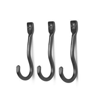 Ferm Living Curvature Black Brass Hook Set of Three