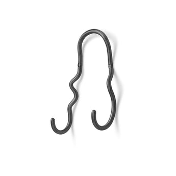 Ferm Living Curvature Double Hook Black Brass