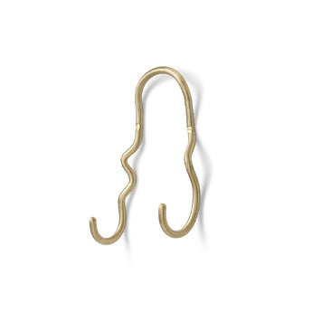 Ferm Living Curvature Double Hook Brass