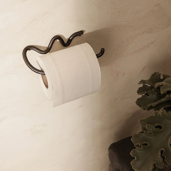 Ferm Living Curvature Toilet Papaer Holder Black Brass