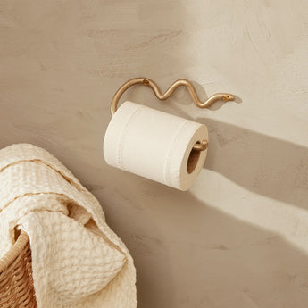 Ferm Living Curvature Toilet Papaer Holder Brass