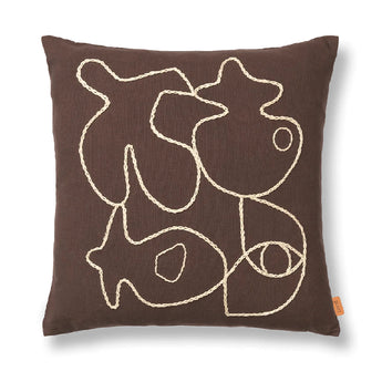 Ferm Living Figure Cushion Cover Coffee And Sand