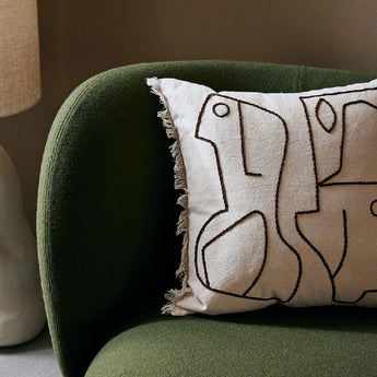 Ferm Living Figure Cushion Cushion Cover Coffee and Off-White