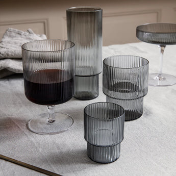 Ferm Living Smoked Grey Small Glass Set of Four