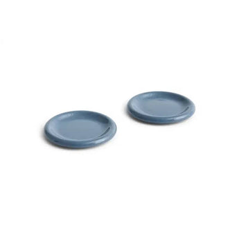 HAY Barro Plate 18cm Set of Two Dark Blue