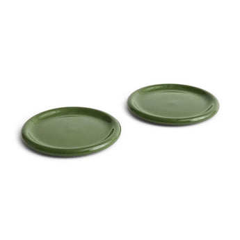 HAY Barro Plate 24cm Set of Two Dark Green