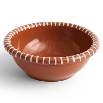 HAY Barro Salad Bowl L Natural With Stripes