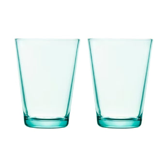 Iittala Kartio Water Green Glass Set of Two 40cl