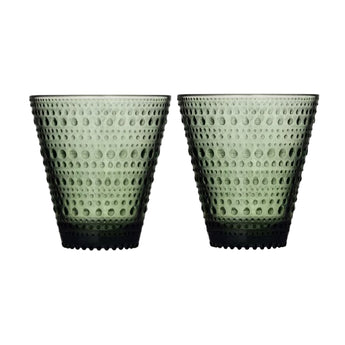 Iittala Kastehelmi Pine Green Tumbler Set of Two 30cl