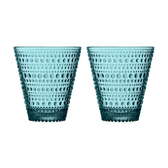 Iittala Kastehelmi 海藍色玻璃杯兩件式 30cl