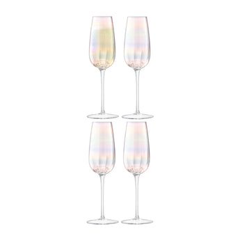 LSA PEARL Champagne Flute Set For Four