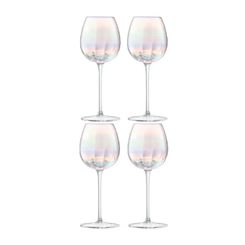 LSA PEARL White Wine Glass Set For Four