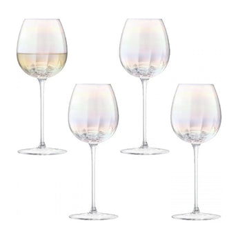 LSA PEARL White Wine Glass Set For Four