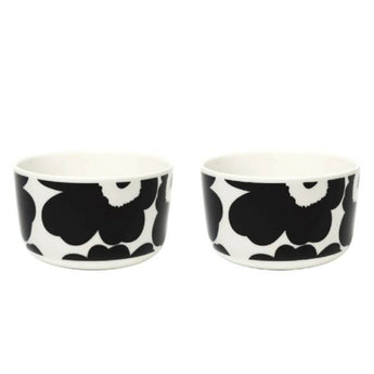 Marimekko Unikko Bowl 2.5DL 2pc Set (White & Black)