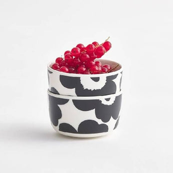 Marimekko Unikko 碗 2.5DL 2 件組（白色和黑色）