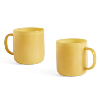 HAY Borosilicate Mug Jade Yellow 300ml Set of Two