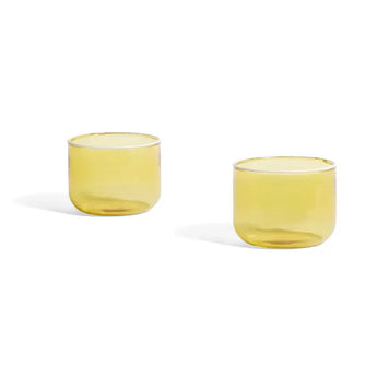 HAY Tint Glass Light Yellow/White 200ml Set of Two