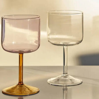 HAY Tint Glasses Wine Glass Pink/Yellow 250ml Set of Two