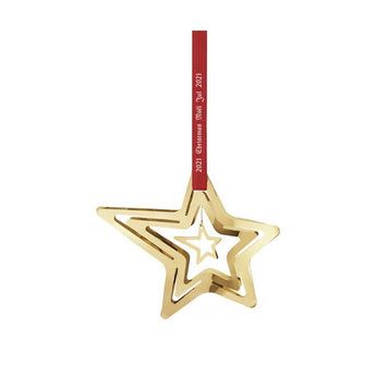 Georg Jensen Christmas Mobile 2021 Shooting Star, 18 Karat Gold Plated Brass - 10019939