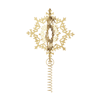 Georg Jensen Ice Flower Tree Topper, 18 Kart Gold Plated Brass  - 10018022