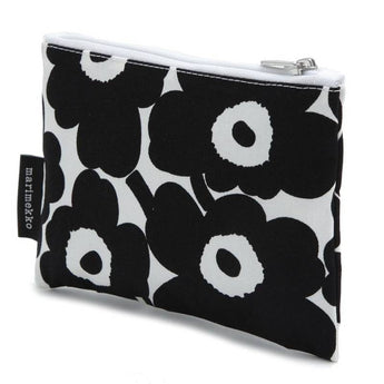 Marimekko Cosmetic Bag Black Mini Unikko Kaika H14 x 21 cm